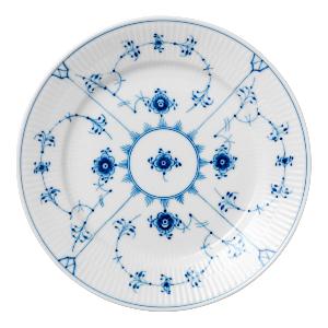 Royal Copenhagen Musselmalt Riflet flat tallerken 22 cm