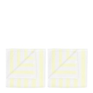 Blomus Arto gjestehåndkle 50x30 cm 2 stk hvit/gul brede striper