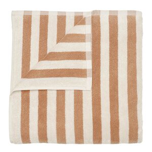 Blomus Arto badehåndkle 140x70 cm beige/orange brede striper
