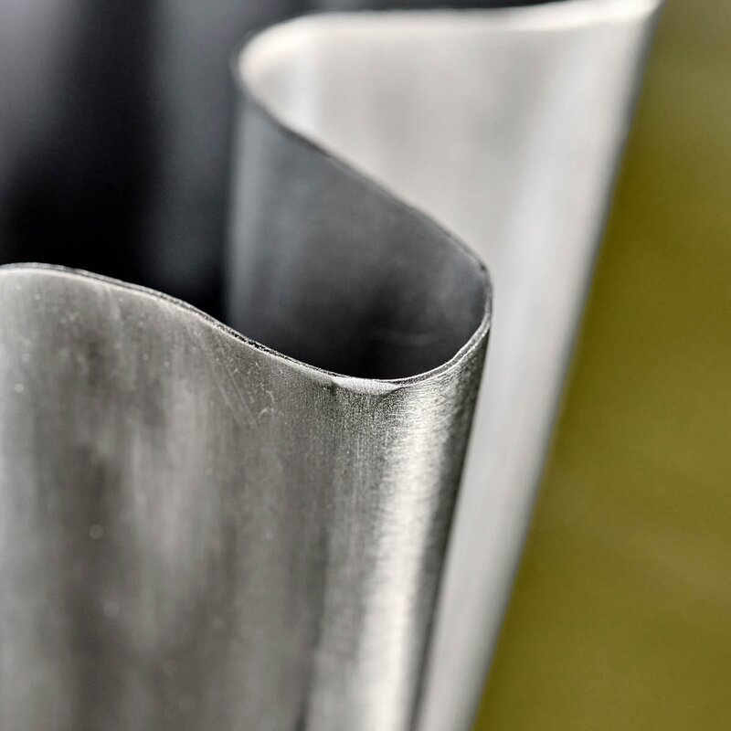 House Doctor Flood vase 33 cm børstet sølvfinish