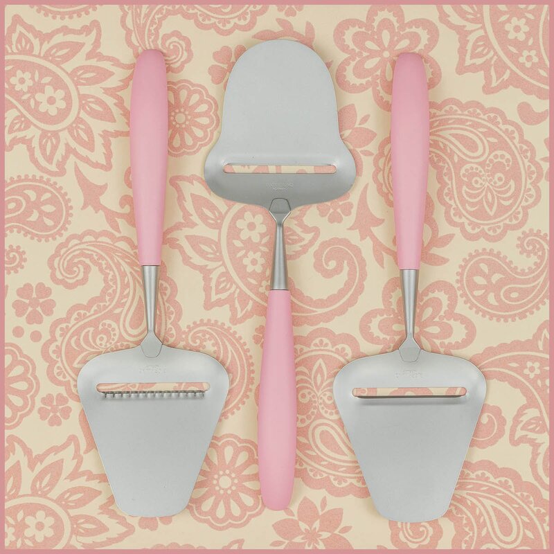 Bjørklund Amitto ostehøvel riller 23 cm pudderrosa