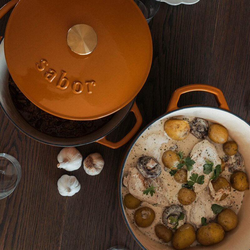 Sabor Classic støpejernsgryte 6,7L pumpkin spice