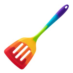 Taylor-s Stekespade perforert silikon 30 cm regnbuefarget