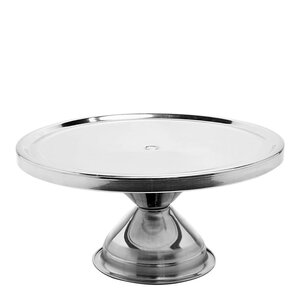 Exxent Kakefat / serveringsfat på fot 33 cm stål