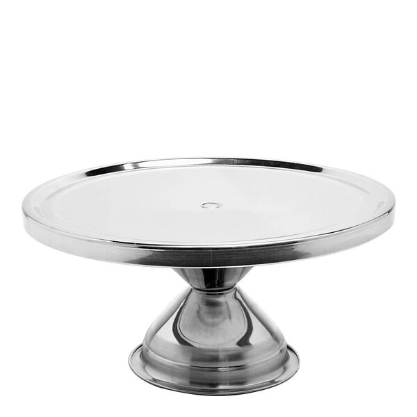 Exxent Kakefat / serveringsfat på fot 33 cm stål
