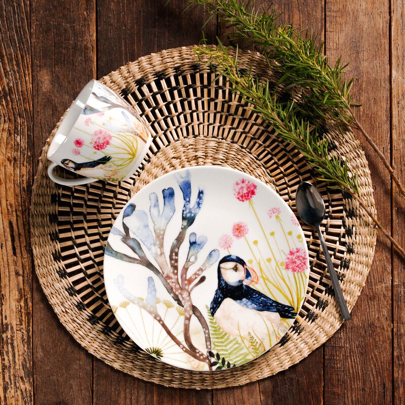 Magnor Florytale tallerken 21 cm 4 stk Puffin