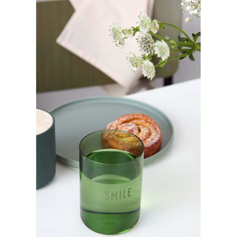 Design Letters Favourite glass 35 cl Smile grønn