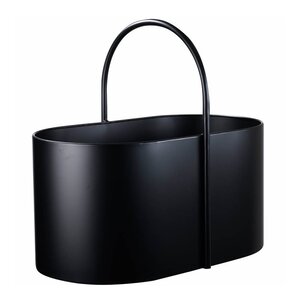 Holmen Kent vedkurv metall 50x30x46 cm svart