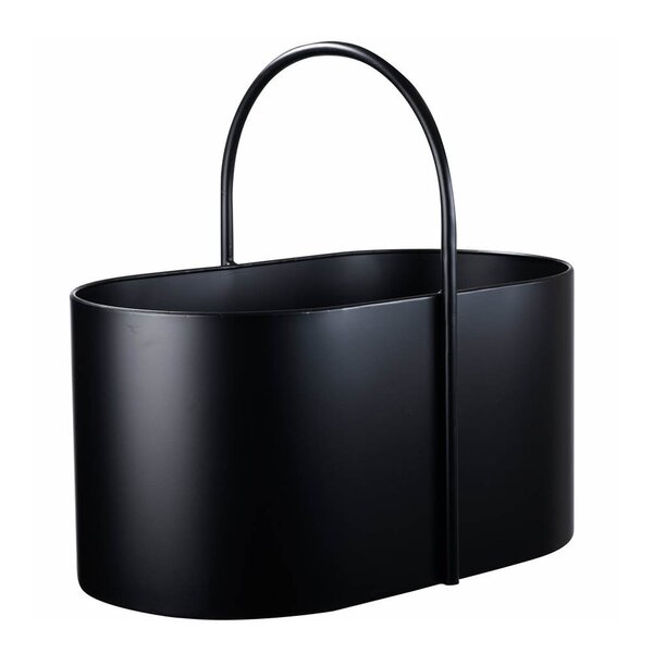 Holmen Kent vedkurv metall 50x30x46 cm svart