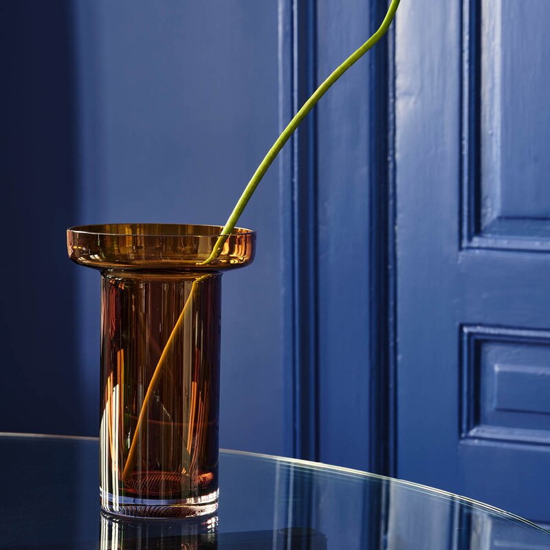 Kosta Boda Limelight rosevase 23 cm amber
