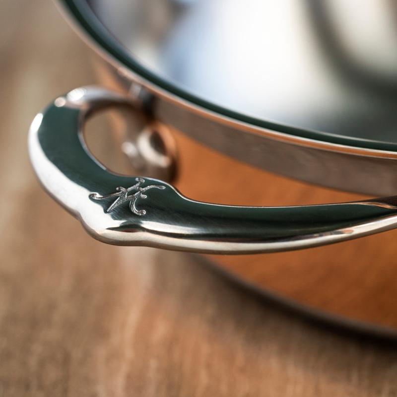 Hestan Copperbond traktørpanne med lokk 28cm 4,7L kobber