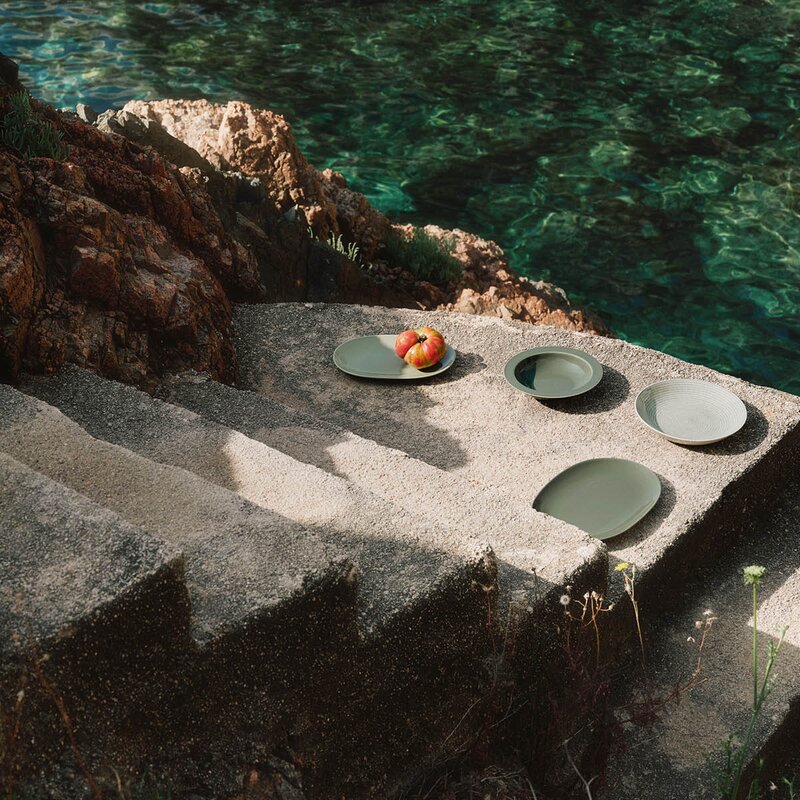 Arabia 24h oval tallerken 18x28 cm salviegrønn