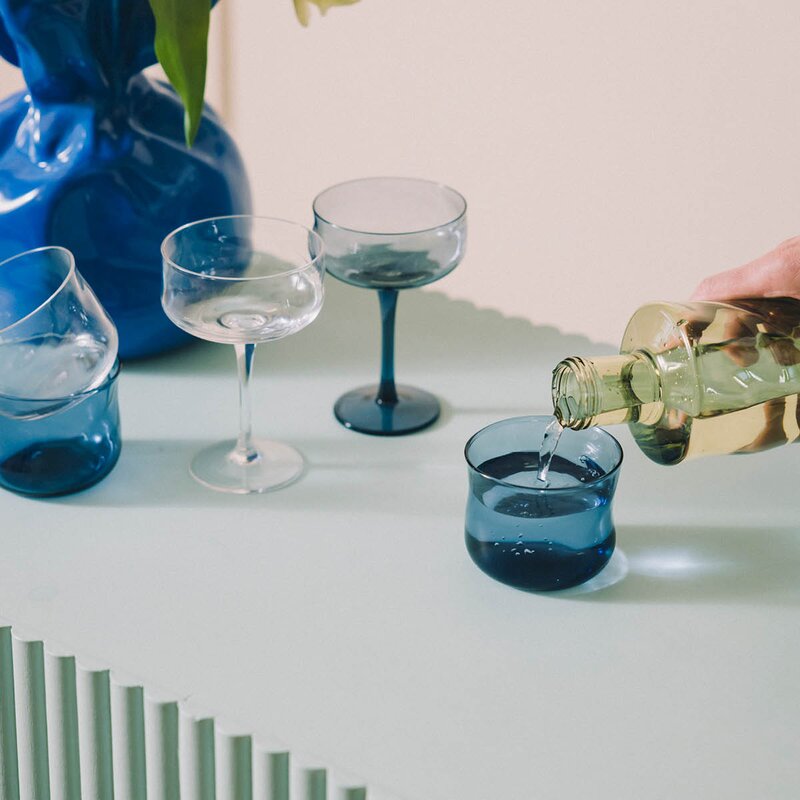 Paveau Swirl tumbler glass small 24 cl 2 stk Midnight