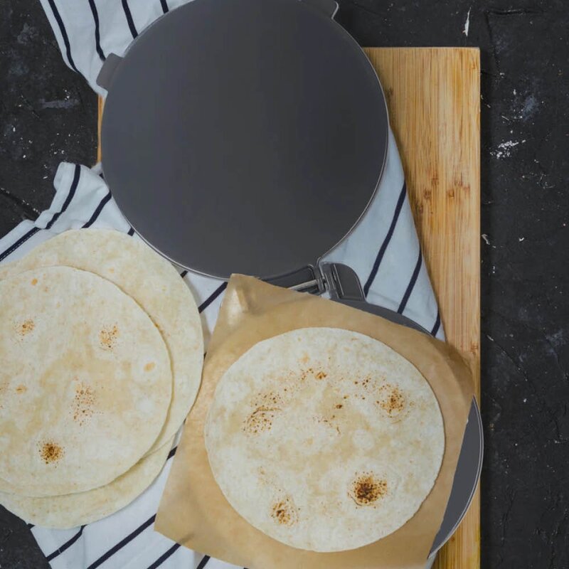 Kitchen Craft World of flavours tortillapresse grå