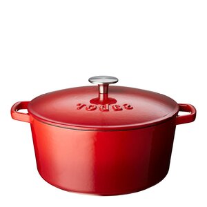 Sabor Støpejernsgryte 4,4L rød