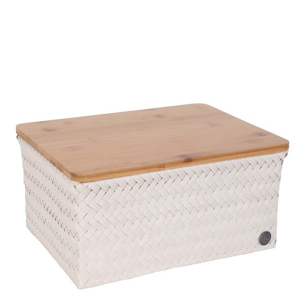 Handed By Top Fit stor oppbevaringskurv m/lokk 31x23x15 cm champagne