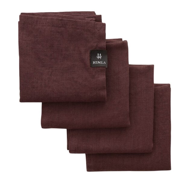 Himla Sunshine serviett 45x45 4 stk burgundy