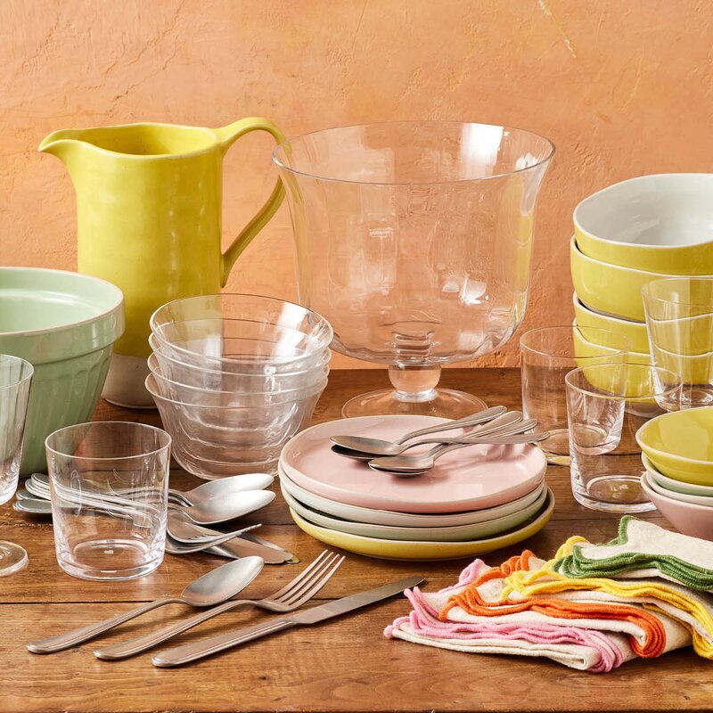 Jamie Oliver Big Love tallerken i stentøy 19 cm 4 stk rosa/hvit/grønn/gul