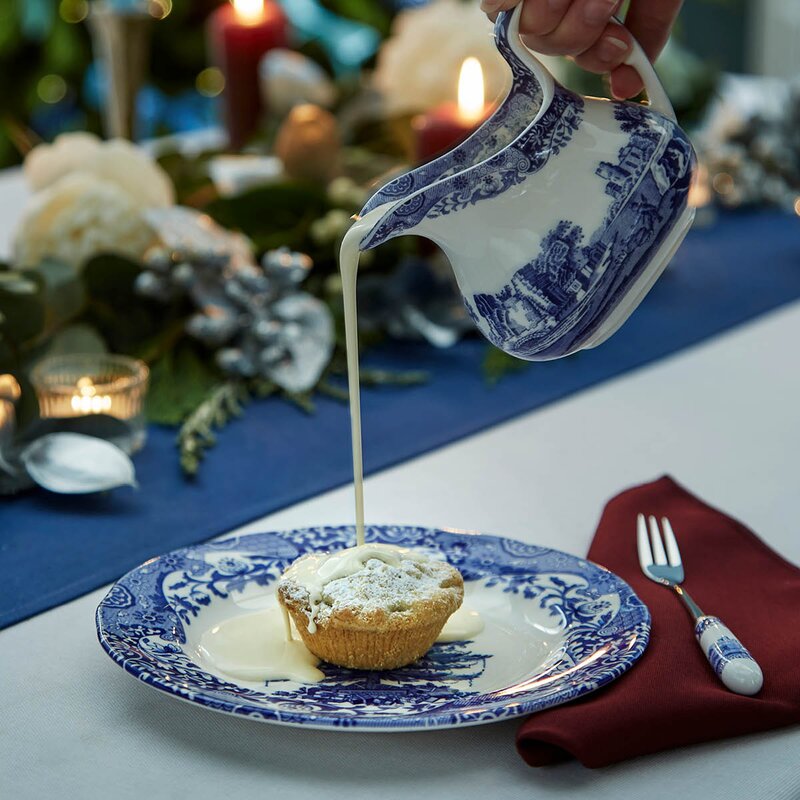 Spode Blue Italian Christmas Tree tallerken 20 cm blå/hvit