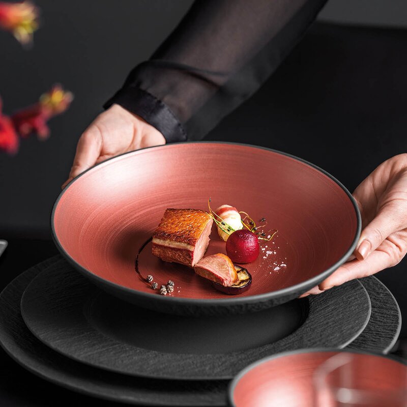 Villeroy & Boch Manufacture Rock Glow flat skål 24 cm