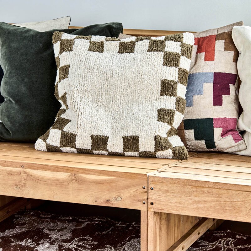 House Doctor Putetrekk Chess 50x50 cm grønn/off-white