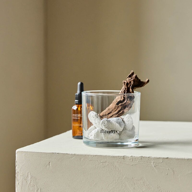 Meraki Lavastone & wood duftfrisker Herbal calm hvit 30 ml