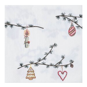 Kähler Hammershøi Christmas serviett 40x40 cm 20 stk hvit
