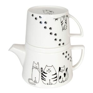 Könitz Tea For Me tekanne og krus 40 cl Funny Cats