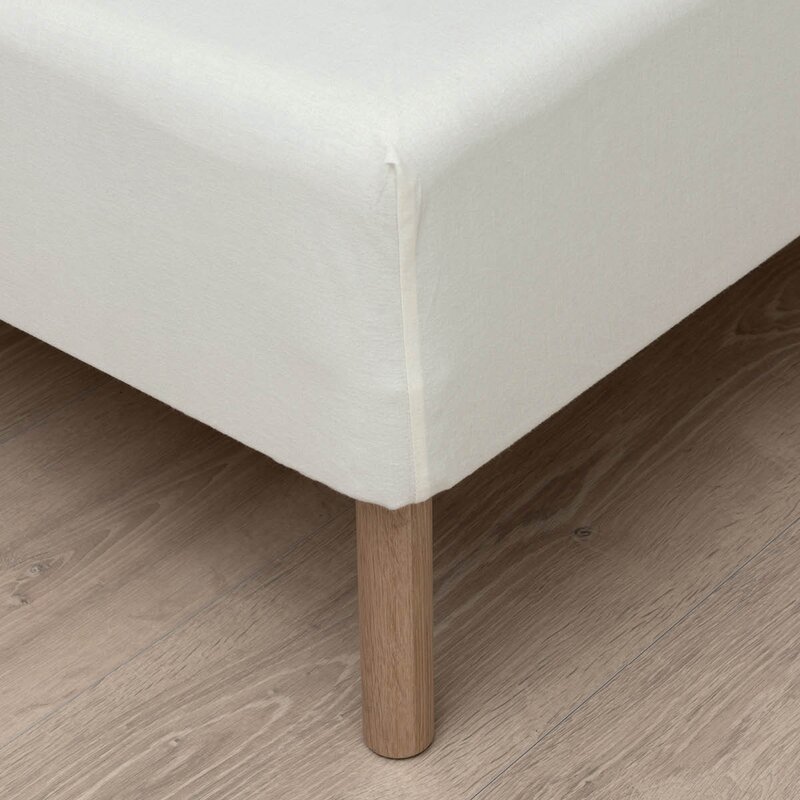 Høie Flanell formsydd laken 180x200x25 cm krem