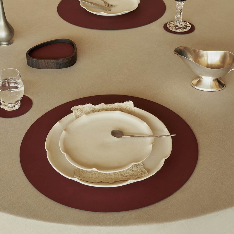 LIND DNA Nupo Circle bordbrikke 38 cm Burgundy