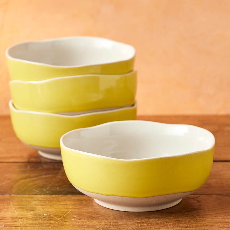 Jamie Oliver Big Love müsliskål i stentøy 16 cm 4 stk gul