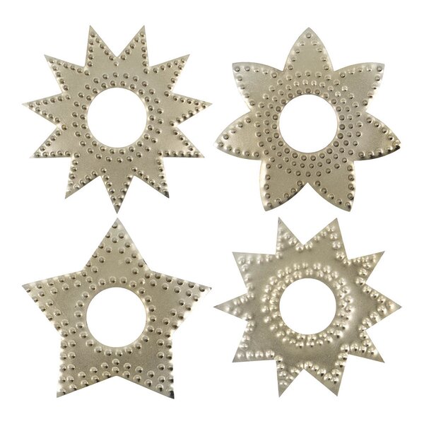 House Doctor Ring stearinlysringer 4 stk antikk champagnesølv