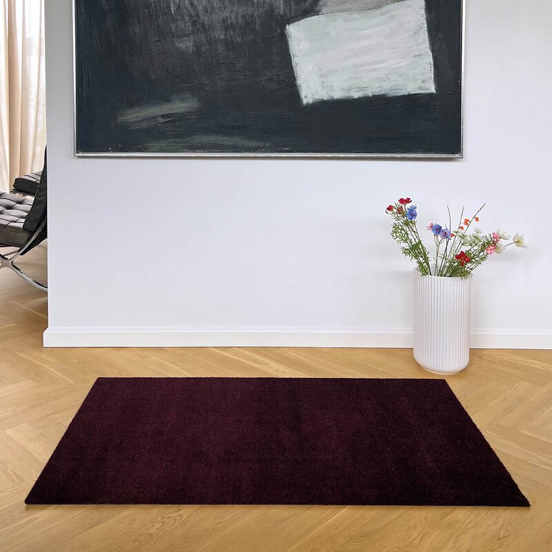 Tica Copenhagen Unicolor gulvmatte 130x90 cm bordeaux