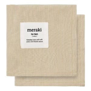 Meraki Verum kjøkkenhåndkle 55x75 cm 2 stk  off white/safari