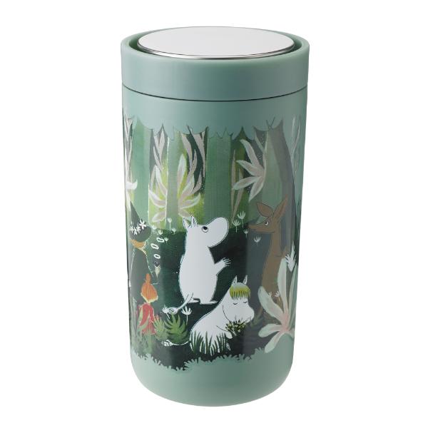 Stelton Moomin To Go Click termokopp 20 cl soft dusty green