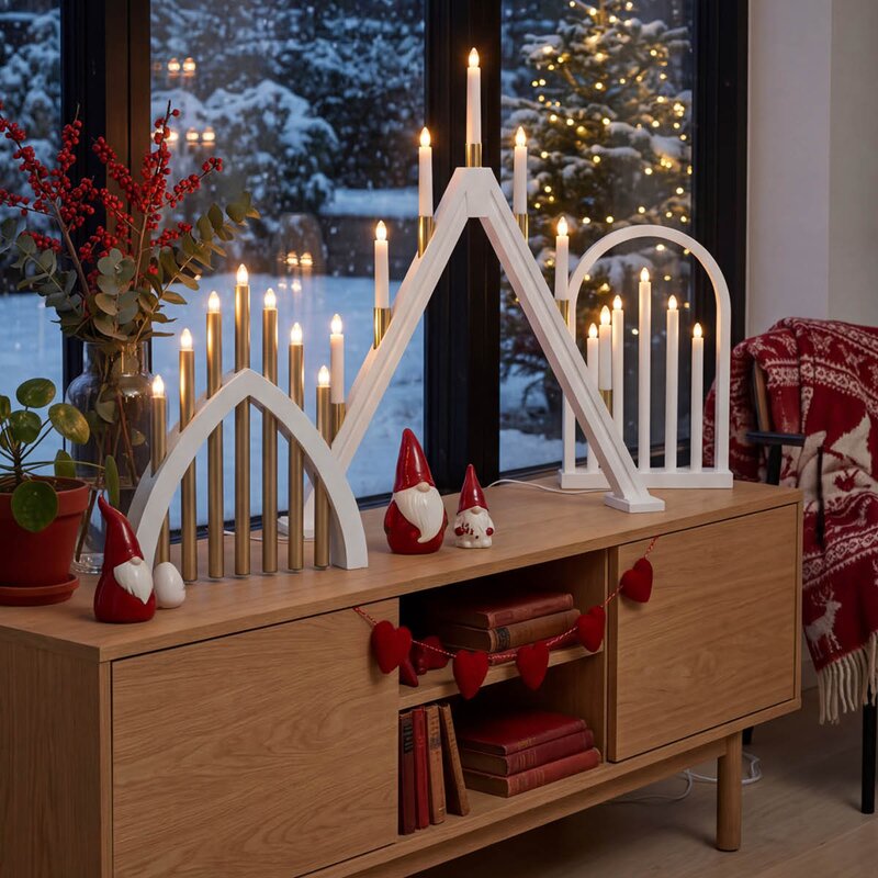 Aneta Lighting Oslo adventsstake 49 cm hvit
