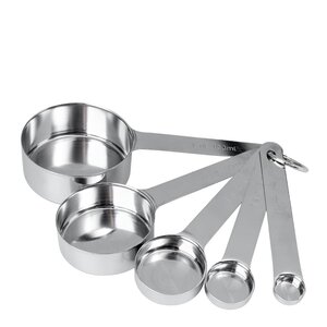 Steel Essential måleskje 5 deler børstet stål