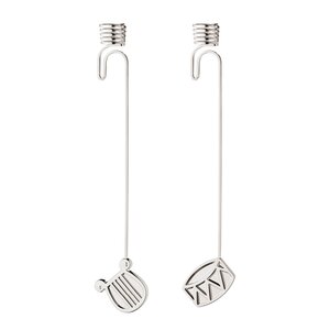 Georg Jensen 2026 lysholder til juletre 2 stk sølv