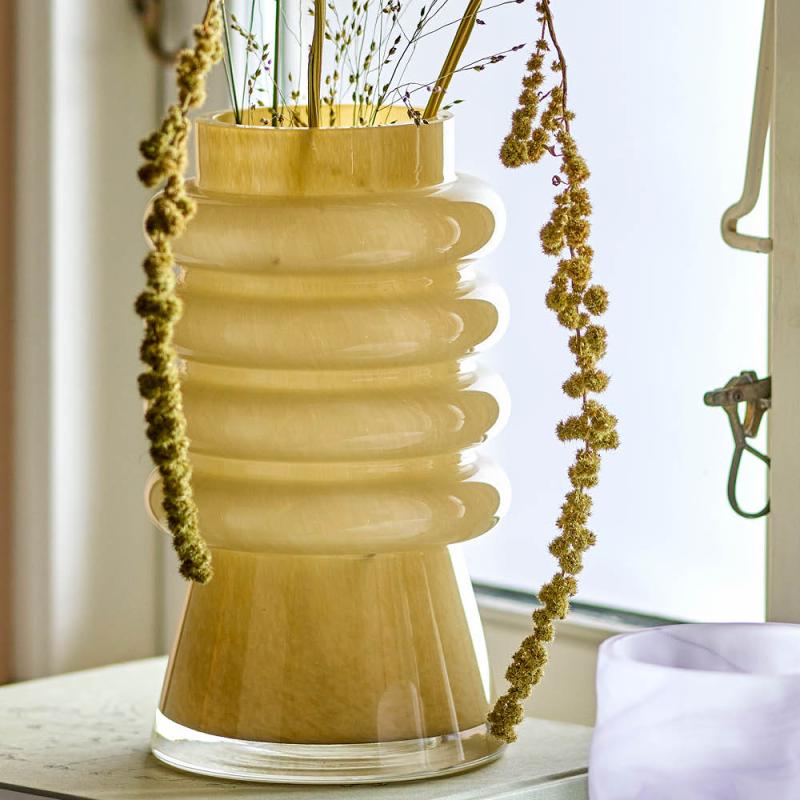 Bloomingville Sahara vase 23 cm gul
