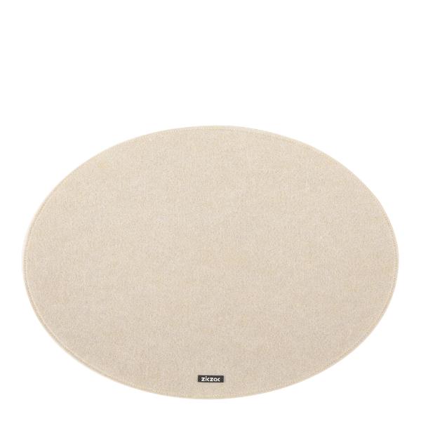 Ziczac – Nuno dekkebrikke 45×33 cm oval beige