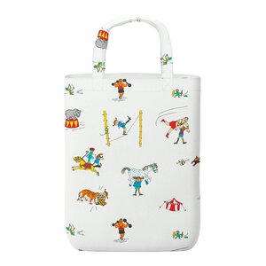 Arvidssons Textil Pippi på cirkus handlenett hvit