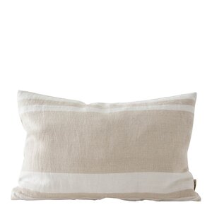 Tell Me More Jules putetrekk i lin 40x60 cm beige striper