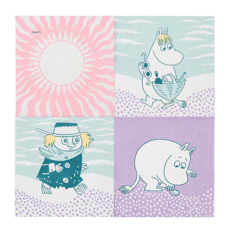 MoominArabia Mummi serviett 33x33 cm Stranddag