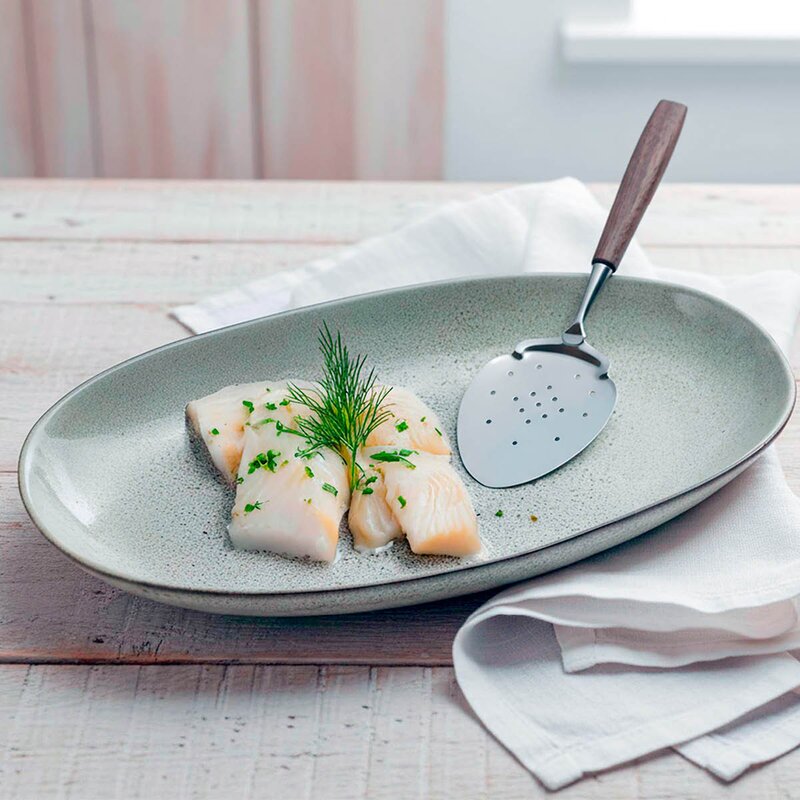 Bjørklund Treskaft fiskespade 24 cm valnøtt