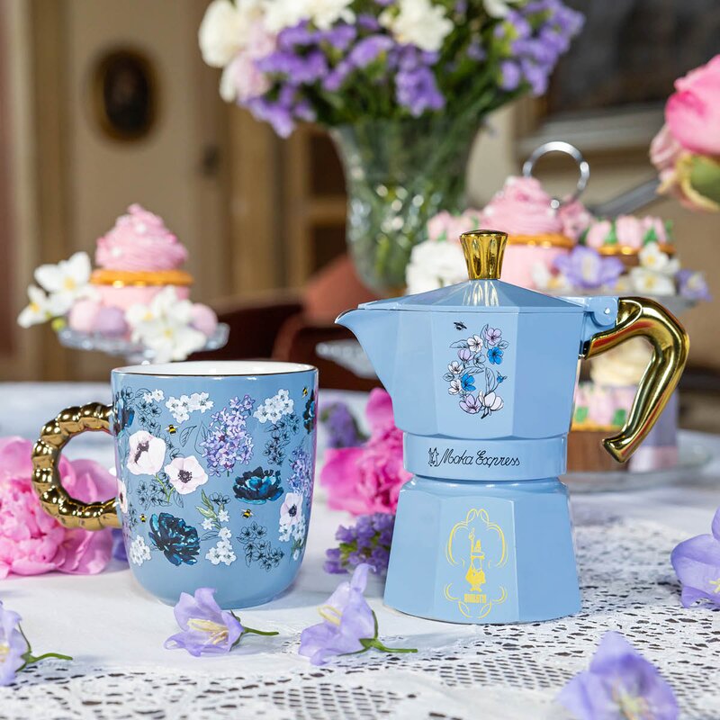 Bialetti Bridgerton krus 33 cl blå/gull