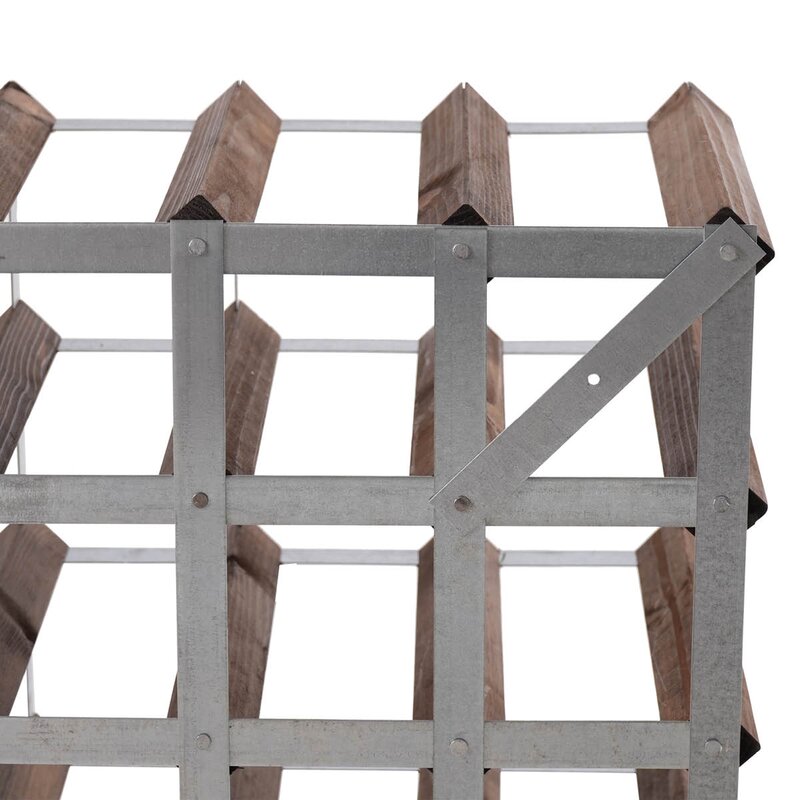 The Swedish Wine Rack Factory Vinstativ 12 flasker montert mørk eik