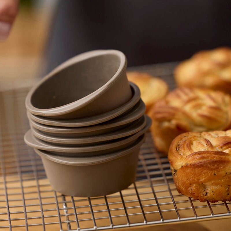 Blomsterbergs Muffinsform for 6 muffins silikon latte