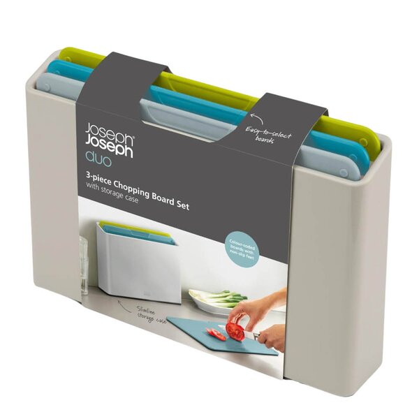 Joseph Joseph - Duo skjærebrettsett 3 del 20x30cm multi