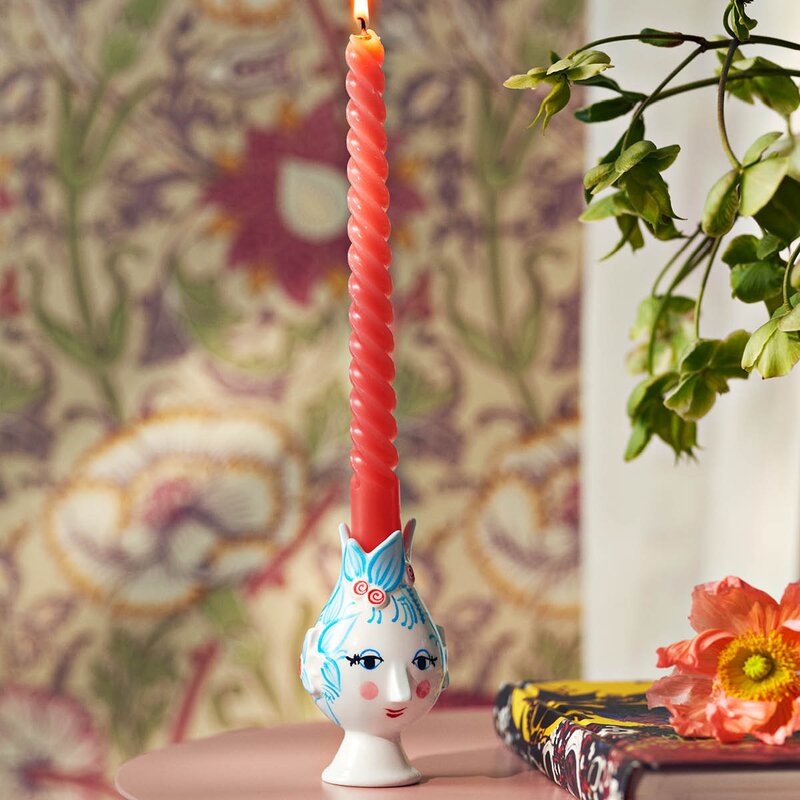 Bjørn Wiinblad Titania lysestake 11,5 cm lys blå