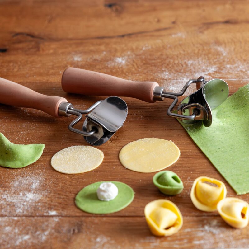 Marcato Pastakutter rund 5,4 cm rustfritt stål/tre